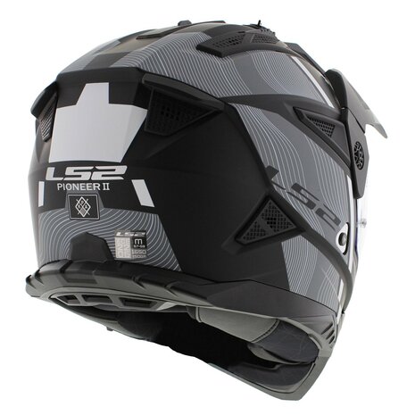 1733836918 2099857443 Ls2 Mx702 Pioneer Ii Adventure Helmet Hill Matt Black White 1.jpg
