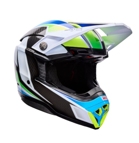 קסדת שטח בל-BELL MOTO-10 Spherical כחולצהובלבן