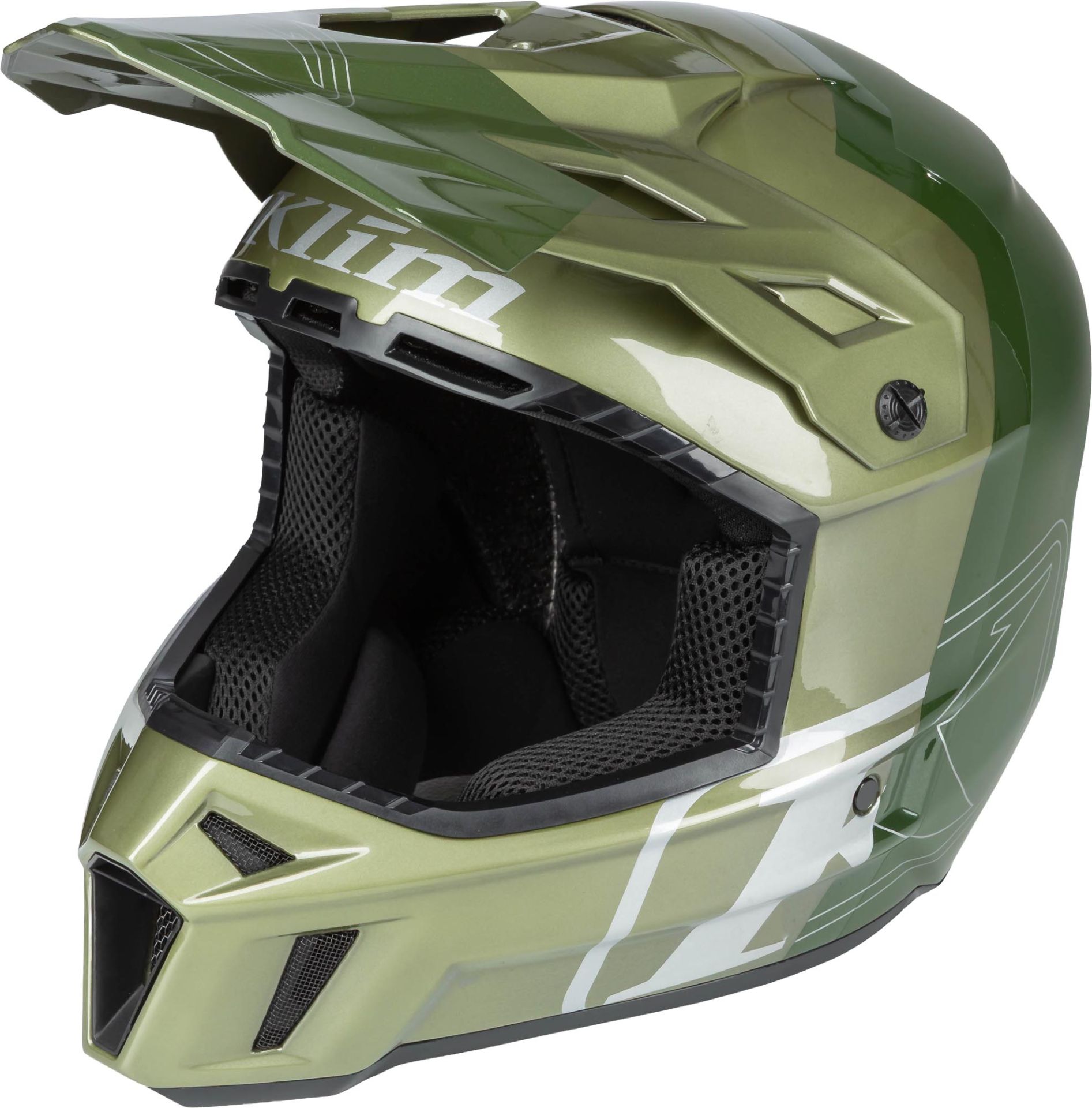 1783234648 Klim F3 Carbon Pro Motocross Helmet Dark Green Light Green L Klm 3564 000 140 008 Figure 1 1920x1920.jpeg