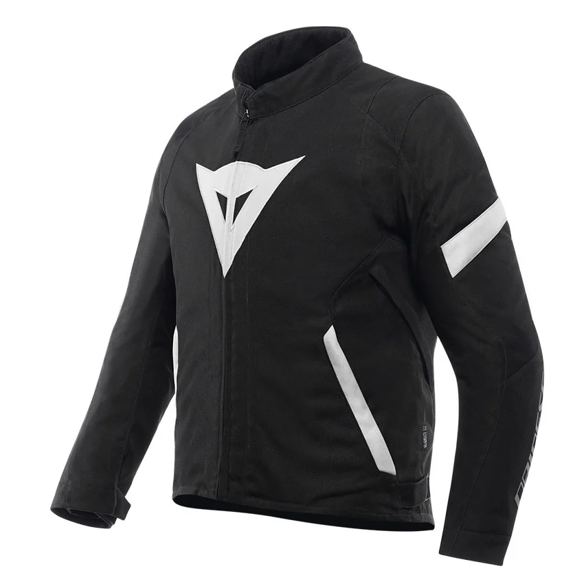 מעיל רכיבה בד חורף די דריי שחור לבן דיינז- D-DRY -DAINESE